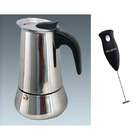   com Ovente Stovetop 9 cup Espresso Maker with Mr. Coffee Milk Frother