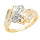 carat diamond 10k yellow gold cluster flower engagement ring