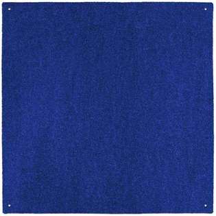 House, Home and More Outdoor Turf Rug   Blue   8 x 8 