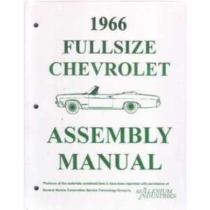  1966 CHEVROLET Assembly Manual Book Rebuild Automotive