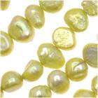   Green (D) Cultured Nugget Pearls 7 8mm / 15.5 Inch Strand (1