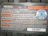 RIDGID 18V 15 GA FINISH NAILER #R250AF18 18V LIT ION BATT 18 volt 