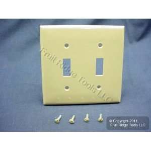 Leviton Ivory UNBREAKABLE 2 Gang Switch Cover Wallplate Switchplate 