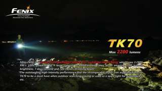 Fenix TK70 Cree 3x XM L T6 LED D Flashlight  