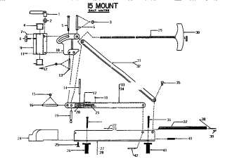 MOTORGUIDE Boat motor Mount assembly Parts  Model GWF35 
