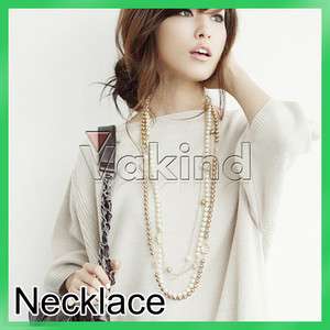 Celebrity White Freshwater Pearl Rose Necklace  