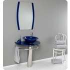 kokols 29.5 inch bathroom blue vessel vanities pedestal glass sink 
