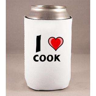 SHOPZEUS Custom Beverage Can / Bottle Cover (Coolie) with I Love Cook 