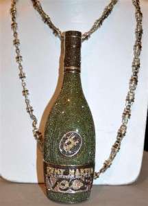 Remi Martin VSOP Bottle Custom Diamond Charm10K White Gold 25ct Cross 