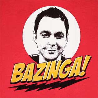 Big Bang Theory Sheldon Bazinga Mens T Shirt  Ripple Junction 