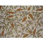 MDS Crewel Fabric Pine Grove Browns on Beige Cotton Duck