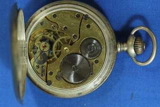 Vintage Zenith Hunters Case Grand Prix 1900 Antique Pocket Watch 15j 