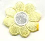 YELLOW/WHITE EMBROIDERED DAISY IRON ON APPLIQUES  