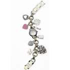 Golden Classic Womens 1366_TT Toned Charmed Love Charm Bracelet Watch
