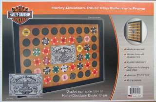 Harley Davidson 48 Chip Collector Poker Chip Display Case D6931  