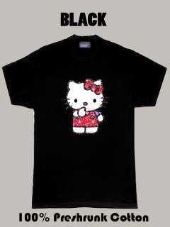 Hello Kitty Glitter Anime kitty cat t shirt  