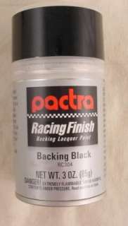 Pactra Backing Black 3oz Lexan Spray Paint PACRC304  