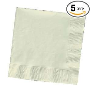Creative Converting Paper Napkins, 3 Ply Luncheon Size, Ivory Color 