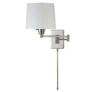  One Light Swing Arm Wall Sconce in Satin Chrome