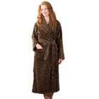 MaggiesDirect Terry Velour Wrap Robe   Medium/Large Leopard