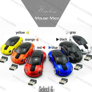 New Car USB 2.4G 1600dpi 3D Optical Wireless Mouse Mice  