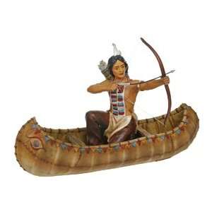 The Last Of The Mohicans Indian Tribesman In A Canoe Ornament [Kitchen 
