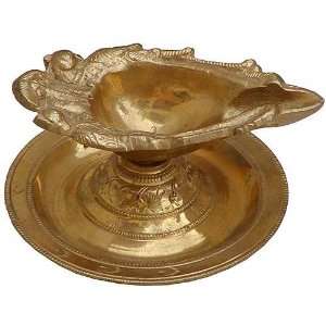  Wick Lamp Religious Symbols in Hinduism Brass Metal Dia 4 