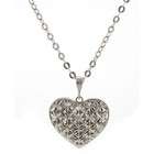 JewelBasket Silver Heart Necklaces   Sterling Silver Filigree 