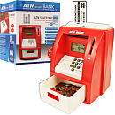 Deluxe ATM Toy Bank with Atm Card   Red   Trademark Games   
