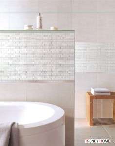 White Texture Glass Mosaic Tile Sample Backsplash 8mm~~  