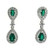 Lab Created Emerald Earring 