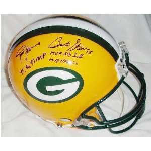  Bart Starr and Brett Favre Green Bay Packers Autographed 