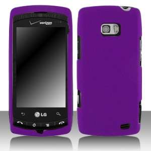 Rubber Dr Purple Hard Case Snap on Cover LG Ally VS740  