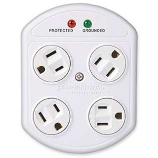 360 Electrical 36035 W Four Outlet Plug in Surge Protector with 360 