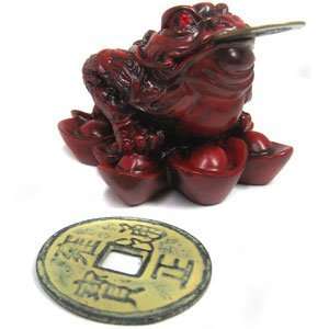  Rosewood Wealth Frog with Emperor Coin 