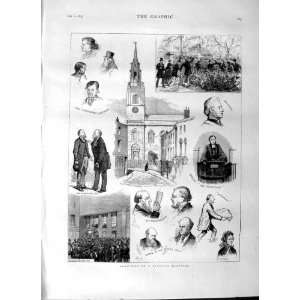   1875 CLERICAL ELECTION MEN PULPIT PARISH CHURCH VESTRY
