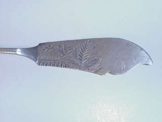 STERLING MASTER BUTTER SPREADER KNIFE ENGRAVED 1880S  