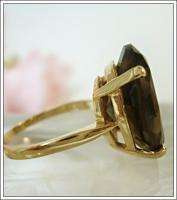 Vintage Jewelry Fine 14 kt Gold Ring Topaz Gemstone  