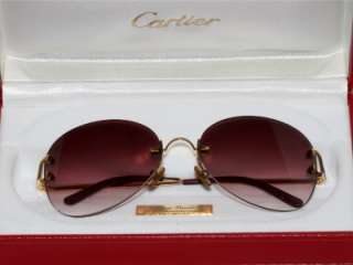 Cartier Aviator rimless golden finish sunglasses # 130 Limited edition 