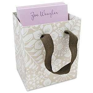  Orchid Note Pads & Tan Tote Moving Stationery Office 