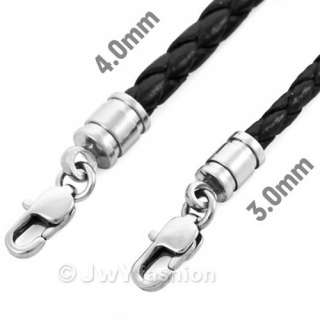 UNIQUE MENS Genuine Leather Cord Necklace 11 29 vj747  