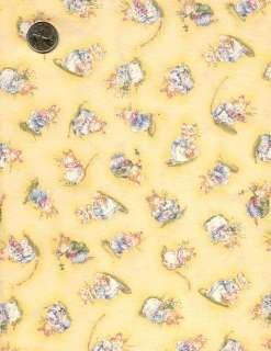 Rare Rose & Hubble BRAMBLY HEDGE Fabric MICE Mouse x2  