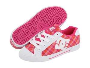 DC Shoes Womens Chelsea shoes trainers sneakers Pink Plaid NEW  