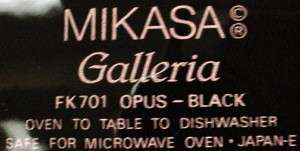 MIKASA china OPUS BLACK FK701 pttrn BREAD PLATE  