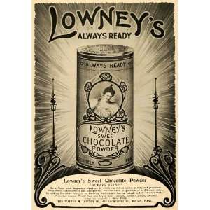   Lowneys Sweet Chocolate Powder   Original Print Ad