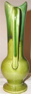   NORLEANS Retro Green Pitcher Bud Vase with Handle JAPAN 1970s  