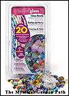 VALUE PACK CANE GLASS MULTI COLORED BEAD MIX  