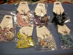Multi Strand Seed Bead Bracelets Lampwork Ctr& Earrings  