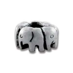   STERLING SILVER, AUTHENTIC CARLO BIAGI BAND OF ELEPHANTS BEAD Jewelry