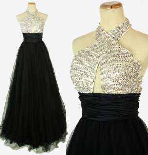 JOVANI 7377 Black/White $500 Prom Evening Formal Gown   BRAND NEW 
